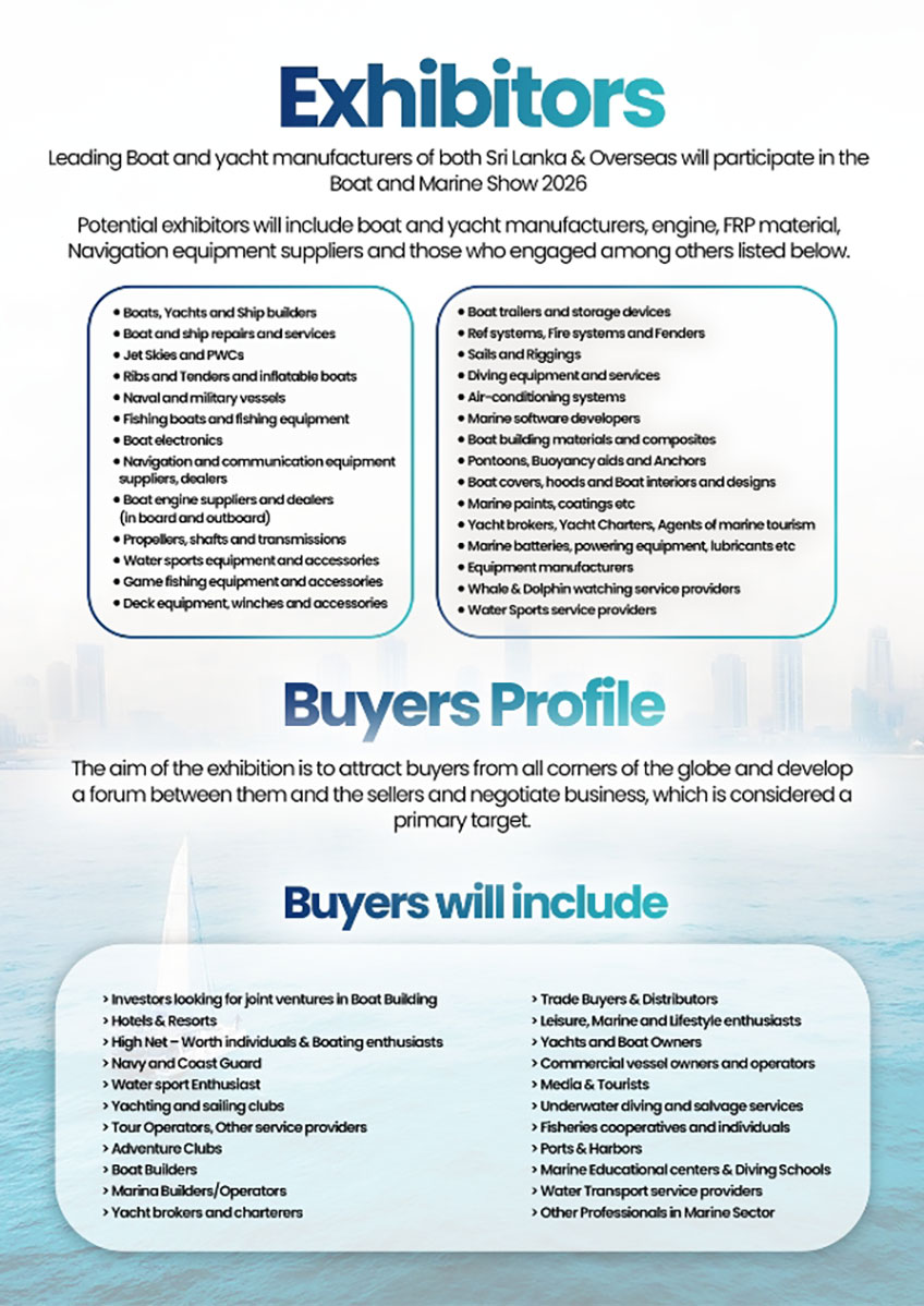 Boat & Marine Show Sri Lanka 2026 Boat & Marine Show Sri Lanka 2026