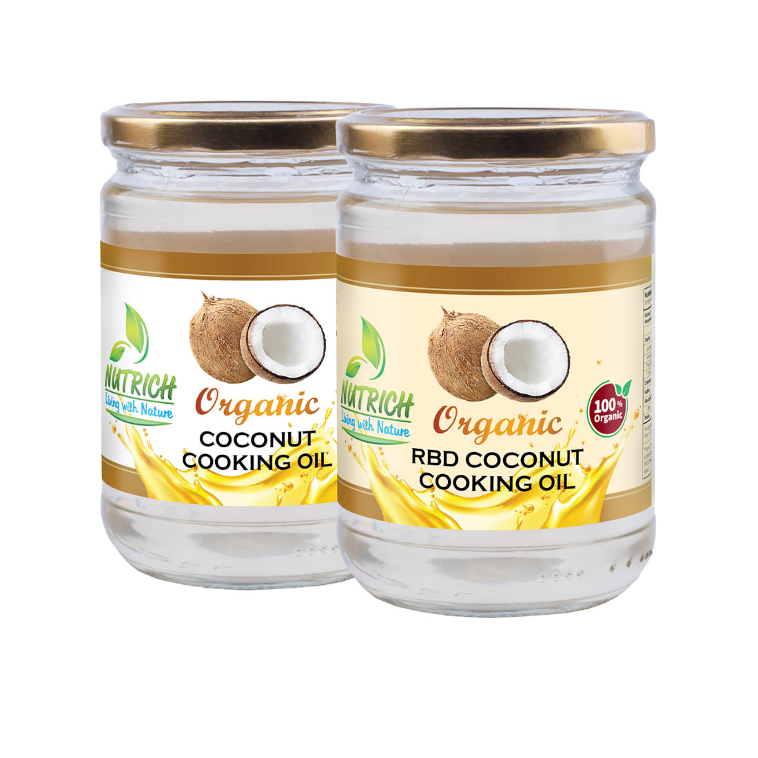 Nutrich Organic RBD Coconut Oil & Coconut Cooking Oil